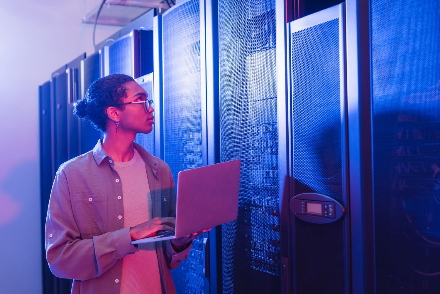 IT engineer managing infrastructure