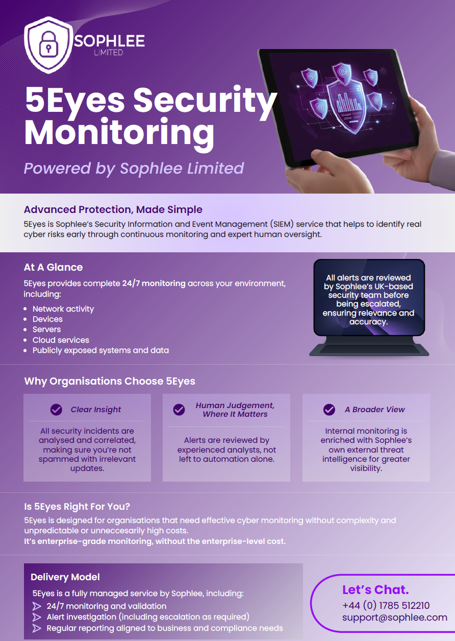5Eyes Security Monitoring Flyer